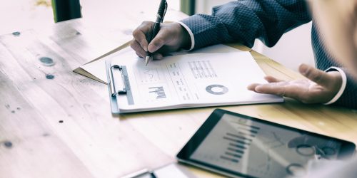 Business Person Present To Professional Investor Working New Sta Market Research Reports